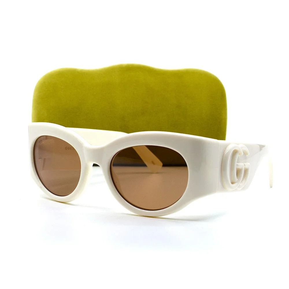 NEW GUCCI GG1544S 004 IVORY BROWN AUTHENTIC SUNGLASSES - Picture 12 of 16